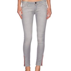 Etienne Marcel Gray Side Red Zip Skinny Jeans| Size 25